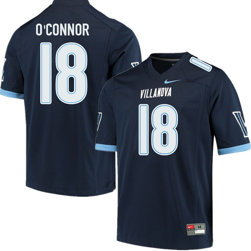 Men #18 Matt O'Connor Villanova Wildcats College Football Jerseys Sale-Navy